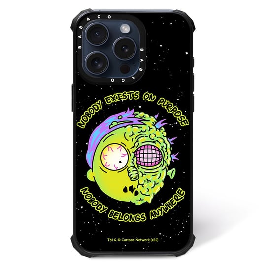 ERT GROUP Oryginalne i oficjalnie licencjonowane Rick and Morty wzór Rick i Morty 010 Magnetyczne etui na telefon komórkowy IPHONE 13 PRO Etui kompatybilne z MagSafe, Czarny ERT Group