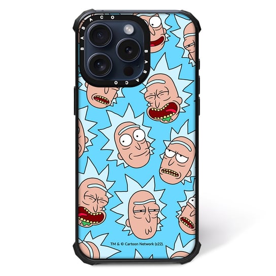 ERT GROUP Oryginalne i oficjalnie licencjonowane Rick and Morty wzór Rick i Morty 015 Magnetyczne etui na telefon komórkowy IPHONE 15 PRO MAX Etui kompatybilne z MagSafe, Niebieski ERT Group