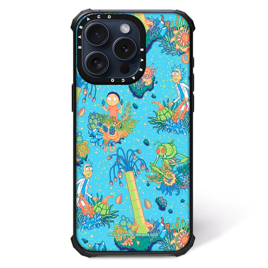 ERT GROUP Oryginalne i oficjalnie licencjonowane Rick and Morty wzór Rick i Morty 020 Magnetyczne etui na telefon komórkowy IPHONE 15 Etui kompatybilne z MagSafe, Niebieski ERT Group