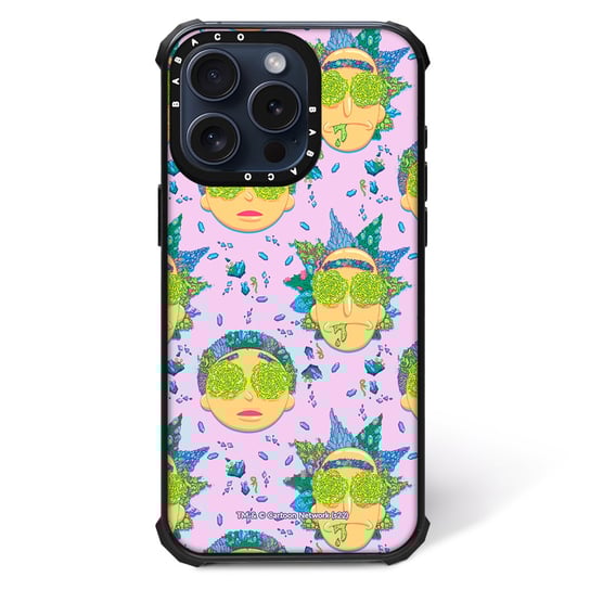 ERT GROUP Oryginalne i oficjalnie licencjonowane Rick and Morty wzór Rick i Morty 022 Magnetyczne etui na telefon komórkowy IPHONE 13 Etui kompatybilne z MagSafe, Fioletowy ERT Group