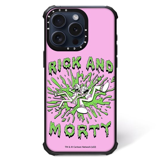 ERT GROUP Oryginalne i oficjalnie licencjonowane Rick and Morty wzór Rick i Morty 024 Magnetyczne etui na telefon komórkowy IPHONE 13 PRO MAX Etui kompatybilne z MagSafe, Różowy ERT Group