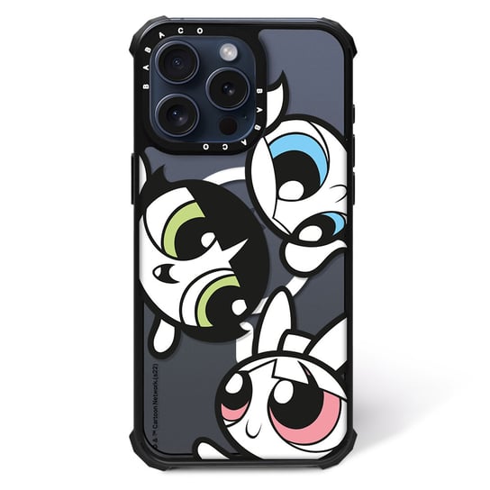 ERT GROUP Oryginalne i oficjalnie licencjonowane The Powerpuff Girls wzór Atomówki 014 Magnetyczne etui na telefon komórkowy IPHONE 15 PRO MAX Etui kompatybilne z MagSafe, Przeźroczysty ERT Group