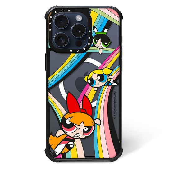 ERT GROUP Oryginalne i oficjalnie licencjonowane The Powerpuff Girls wzór Atomówki 020 Magnetyczne etui na telefon komórkowy IPHONE 15 PRO Etui kompatybilne z MagSafe, Przeźroczysty ERT Group