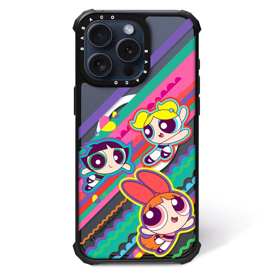 ERT GROUP Oryginalne i oficjalnie licencjonowane The Powerpuff Girls wzór Atomówki 026 Magnetyczne etui na telefon komórkowy IPHONE 14 PRO Etui kompatybilne z MagSafe, Przeźroczysty ERT Group