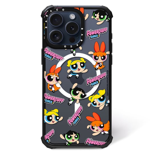 ERT GROUP Oryginalne i oficjalnie licencjonowane The Powerpuff Girls wzór Atomówki 028 Magnetyczne etui na telefon komórkowy IPHONE 15 Etui kompatybilne z MagSafe, Przeźroczysty ERT Group