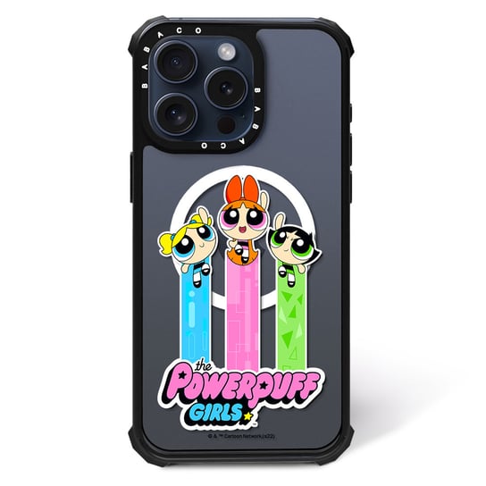 ERT GROUP Oryginalne i oficjalnie licencjonowane The Powerpuff Girls wzór Atomówki 030 Magnetyczne etui na telefon komórkowy IPHONE 15 PLUS Etui kompatybilne z MagSafe, Przeźroczysty ERT Group