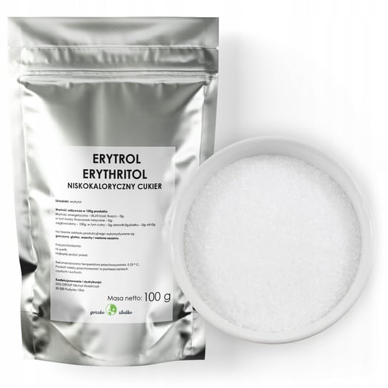 Erytrytol 100G Erytrol Erythritol Naturalny Słodzik Niskokaloryczny GORZKOISLODKO