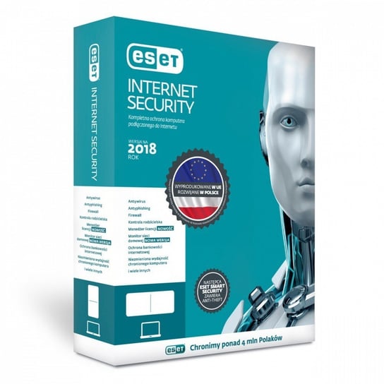 ESET Internet Security PL BOX 1Y kon EIS-K-1Y-1D Inny producent