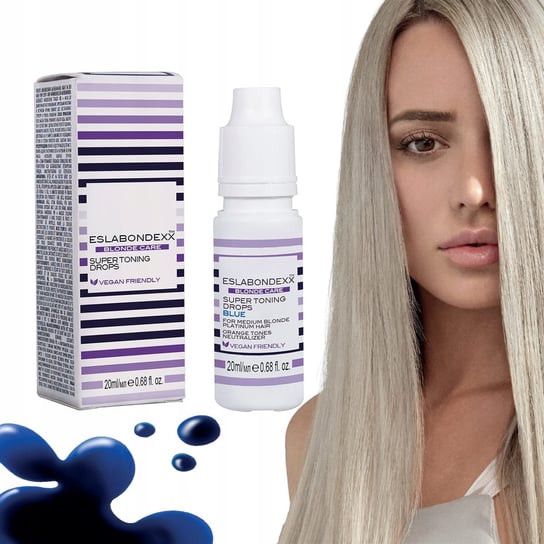 Eslabondexx, Super Toning Drops Blue, Tonizujący Pigment Niebieski Do Włosów Blond, 20ml Eslabondexx