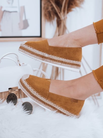 Espadryle damskie LANSI kamelowe Dstreet ZY0060-36 Inna marka