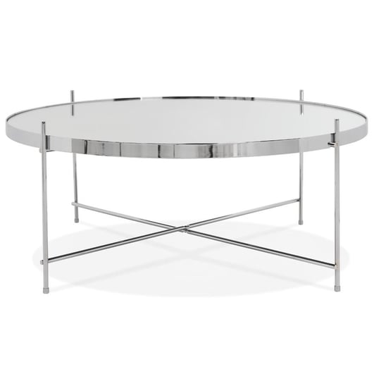 ESPEJO BIG, stolik śr 83cm chrom, szkło Kokoon Design