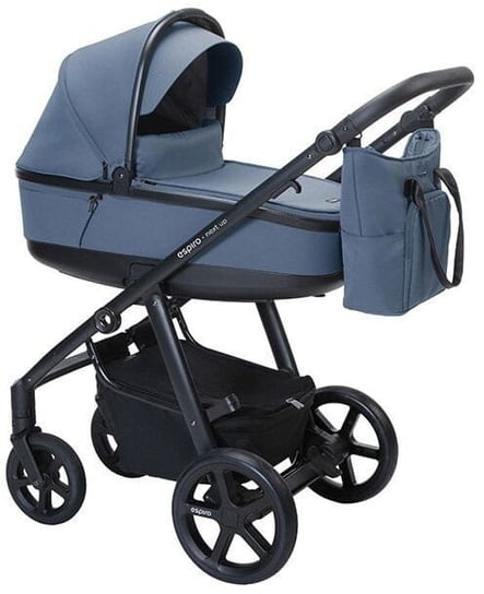 Espiro Next Up GEL - wielofunkcyjny wózek dziecięcy, zestaw 2w1 z opcją 3w1 | Black 313 Blue Harbor Espiro