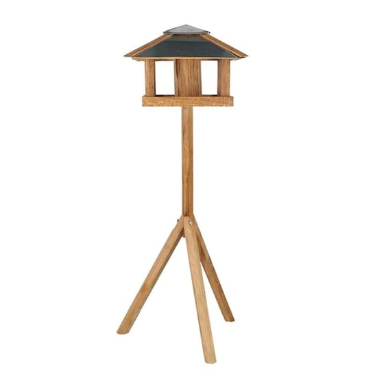 Esschert Design Karmnik dla ptaków, silos i kwadratowy daszek, stalowy Esschert Design