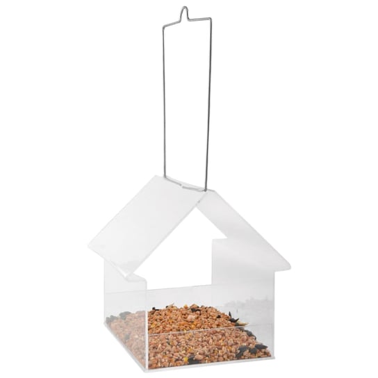 Esschert Design Wiszący karmnik dla ptaków w kształcie domku, akrylowy Esschert Design