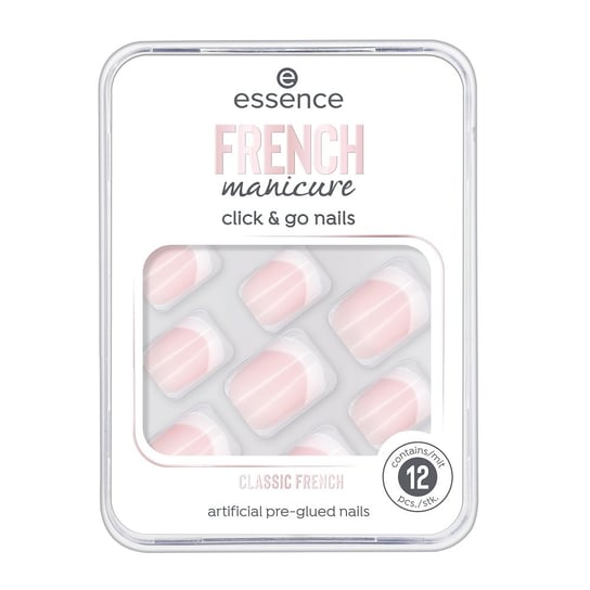 Essence French manicure click & go nails sztuczne paznokcie 01 classic french 12szt Essence