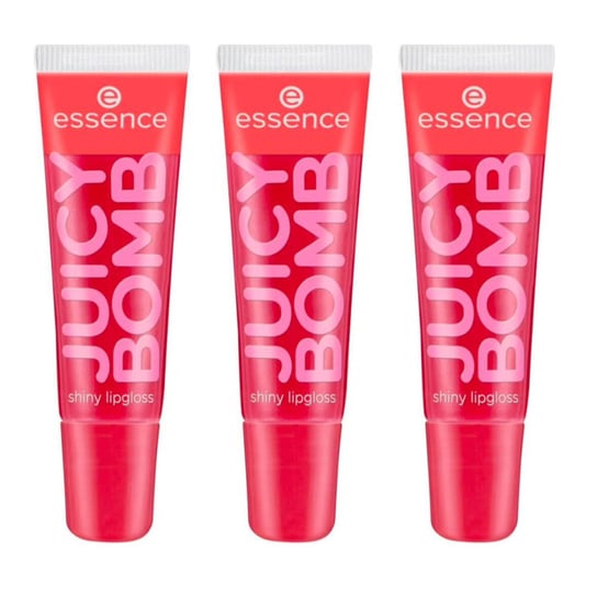 Essence, Zestaw 3 Błyszczyków do Ust, Juicy Bomb Shiny Lip Gloss 104 Poppin' Pomegranate Essence