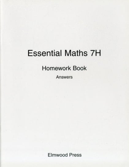 Essential Maths 7H Homework Book Answers David Rayner, White Michael
