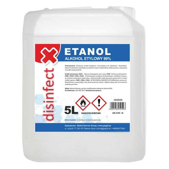 ETANOL - Alkohol etylowy skażony DISINFECT 99% 5L GSG24