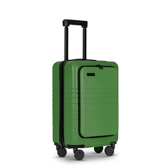 ETERNITIVE Mała walizka, Uchwyt na telefon i napój, Koła 360°, Materiał ABS, Zielona ETERNITIVE