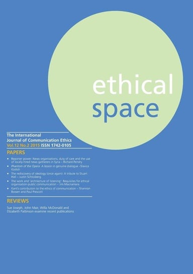 Ethical Space Vol.12 Issue 2 Arima Publishing
