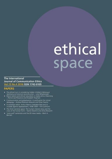 Ethical Space Vol.13 Issue 4 Arima Publishing