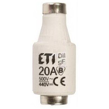 ETI 002312106 DII gF 20A 500V~/440– (BiWts) Wkładka topikowa szybka ETI