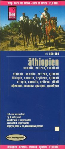 Etiopia, Somalia, Erytrea, Dżibuti. Mapa 1:1 800 000 Opracowanie zbiorowe