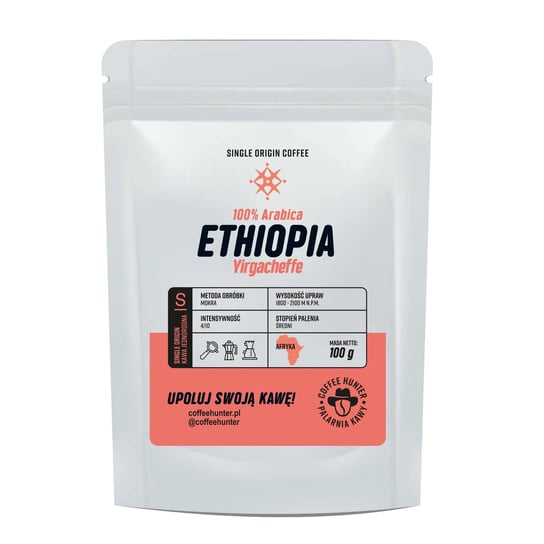 Etiopia Yirgacheffe Próbka 100 G. Kawa Ziarnista COFFEE HUNTER