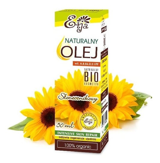 Etja, olej słonecznikowy Bio, 50 ml Etja