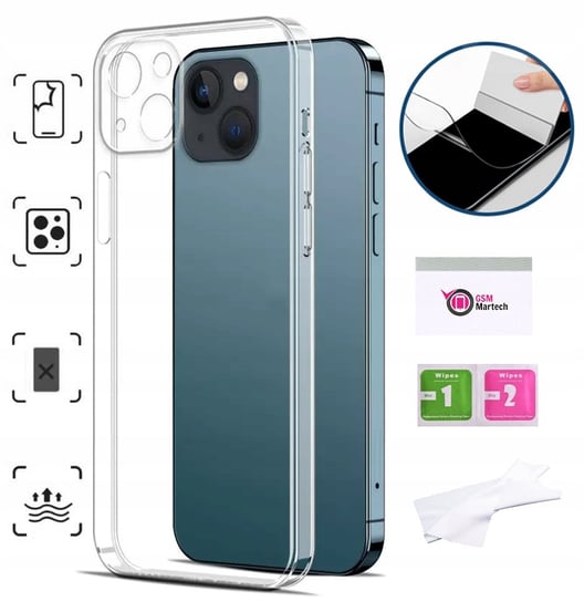 Etui 2Mm Do Iphone 13 Mini Case +Folia Hydrożelowa Inna marka