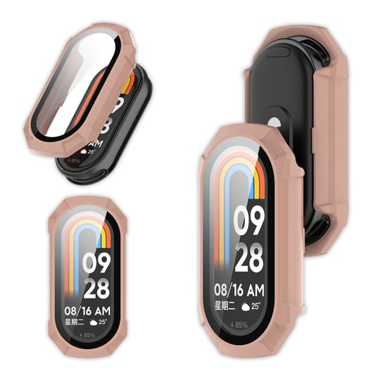 Etui 2w1 + szkło Vanfone do Xiaomi Mi Band 8, różowe Vanfone