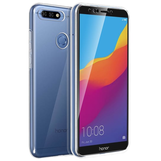 Etui 360° do Honor 7C / Huawei Y7 2018 Przód i sztywny tył — przezroczyste Avizar