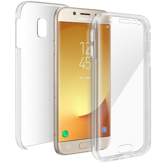 Etui 360° do Samsunga Galaxy J5 2017 Elastyczny przód i sztywny tył — przezroczyste Avizar