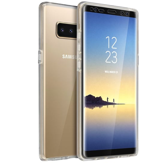 Etui 360° do Samsunga Galaxy Note 8 Elastyczny przód i sztywny tył — przezroczyste Avizar