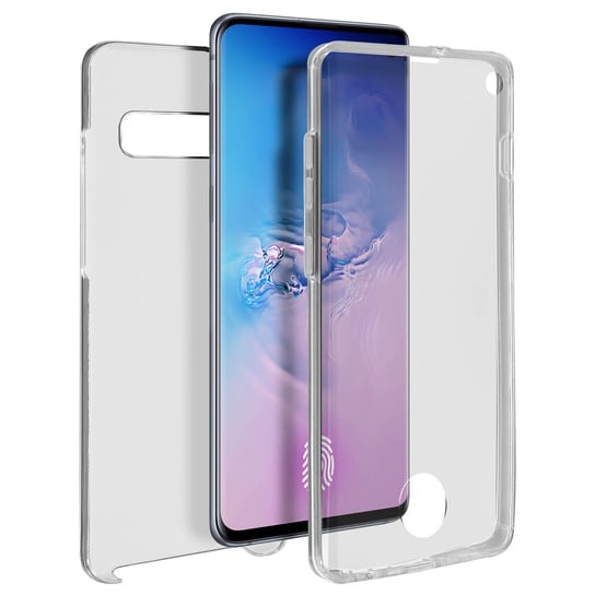 Etui 360° do Samsunga Galaxy S10 Elastyczny przód i sztywny tył — przezroczyste Avizar