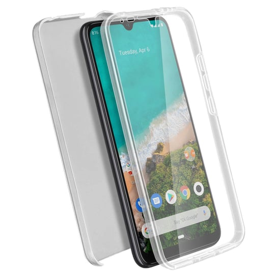 Etui 360° do Xiaomi Mi A3 z elastycznym przodem i sztywnym tyłem — przezroczyste Avizar