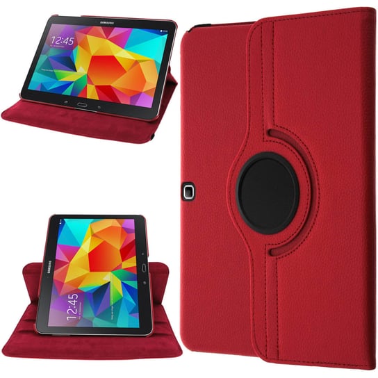 Etui 360° Stand Folio Amortyzujące Samsung Galaxy Tab 4 10.1 T530 – Czerwone Avizar