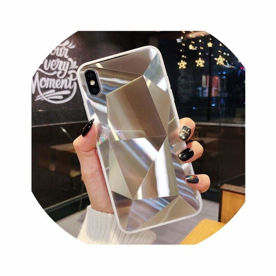 Etui 3D Lustro Mirror Obudowa Diamond Stone Samsung Galaxy S10E Białe Inna marka