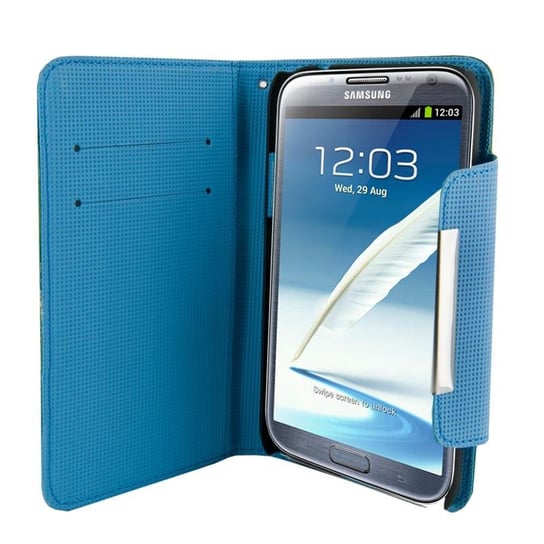 Etui 4World Style na Galaxy Note 2 5.5", Niebiesko zielone 4world