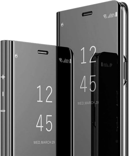 Etui AICase dla Galaxy S8 Plus, Czarne, Przezroczyste Okienko POZOSTALE