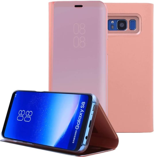 Etui AICase z Funkcją Clear View dla Samsung Galaxy S8 Plus, Różowa POZOSTALE