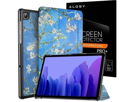 Etui Alogy Book Cover do Galaxy Tab Tab A7 10.4 T500/T505 Kwitnący migdałowiec + Szkło Samsung