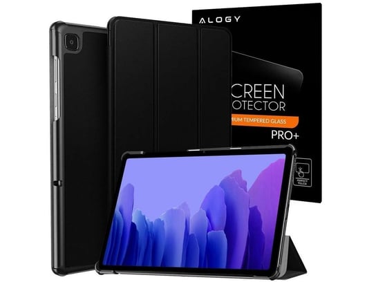 Etui Alogy Book Cover do Samsung Galaxy Tab A7 10.4 T500/T505 Czarny + Szkło Alogy Samsung