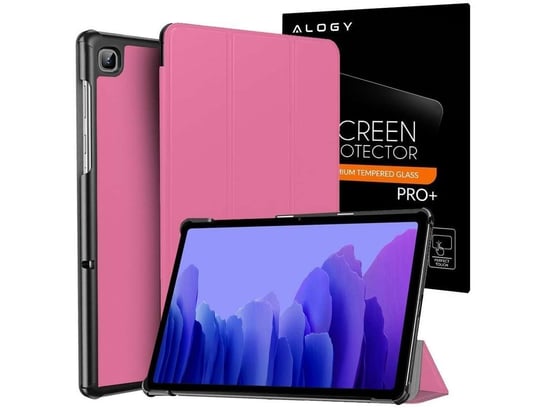Etui Alogy Book Cover do Samsung Galaxy Tab A7 10.4 T500/T505 Różowe + Szkło Alogy Samsung