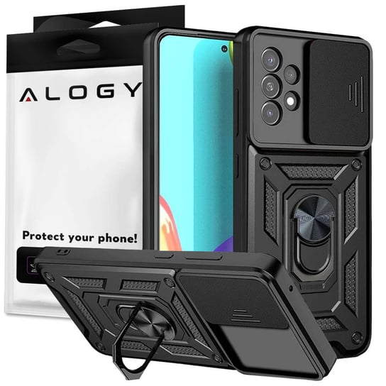 Etui Alogy Camshield Stand Ring z osłonką na aparat do Samsung Galaxy A73 / A73 5G Alogy
