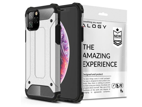 Etui Alogy Hard Armor do Apple iPhone 11 Pro srebrne + Szkło Alogy