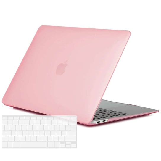 Etui Alogy Hard Case mat do Apple MacBook Air 13 M1 2021 Różowy + Nakładka na klawiaturę Alogy