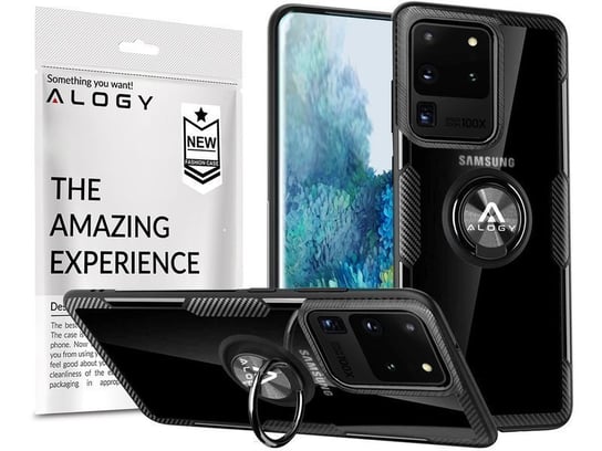 Etui Alogy Ring Holder Clear Armor do Samsung Galaxy S20 Ultra czarne Alogy