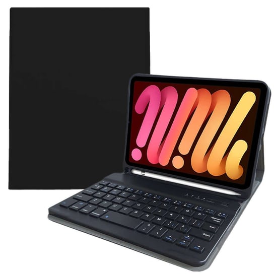 Etui Alogy Smart Case klawiatura bluetooth do Apple iPad Mini 6 2021 Czarne 4kom.pl