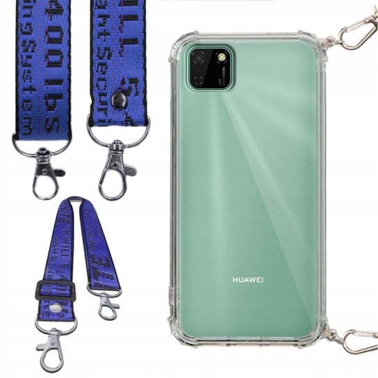 Etui ANTI-SHOCK na SMYCZY do HUAWEI Y5P Ochronna Pasek GRANATOWY Funnycase